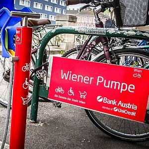 Wiener Pumpe gratis Luft für Räder - Fahrrad Wien