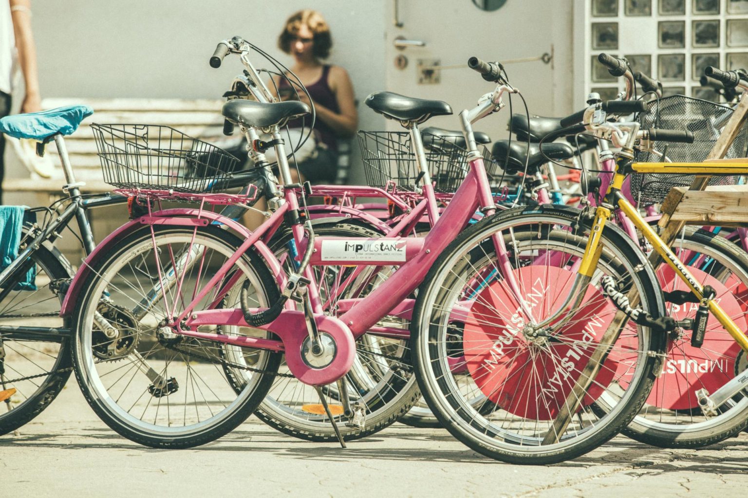 "Die pinken Räder gehören dazu" Rio, ImPulsTanz Fahrrad